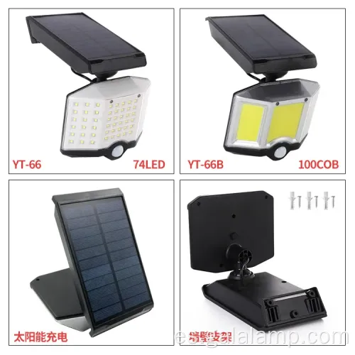 Lámpara de pared de inducción del cuerpo del ABS para iluminación solar